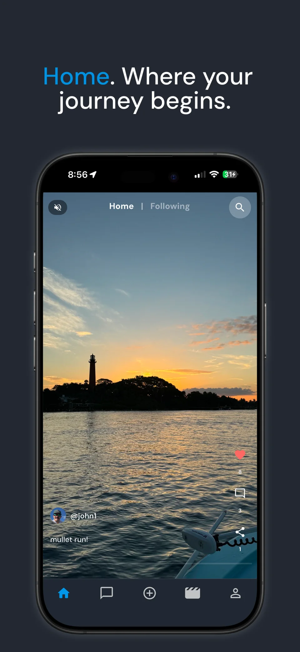 Sonboa Home feed on iPhone